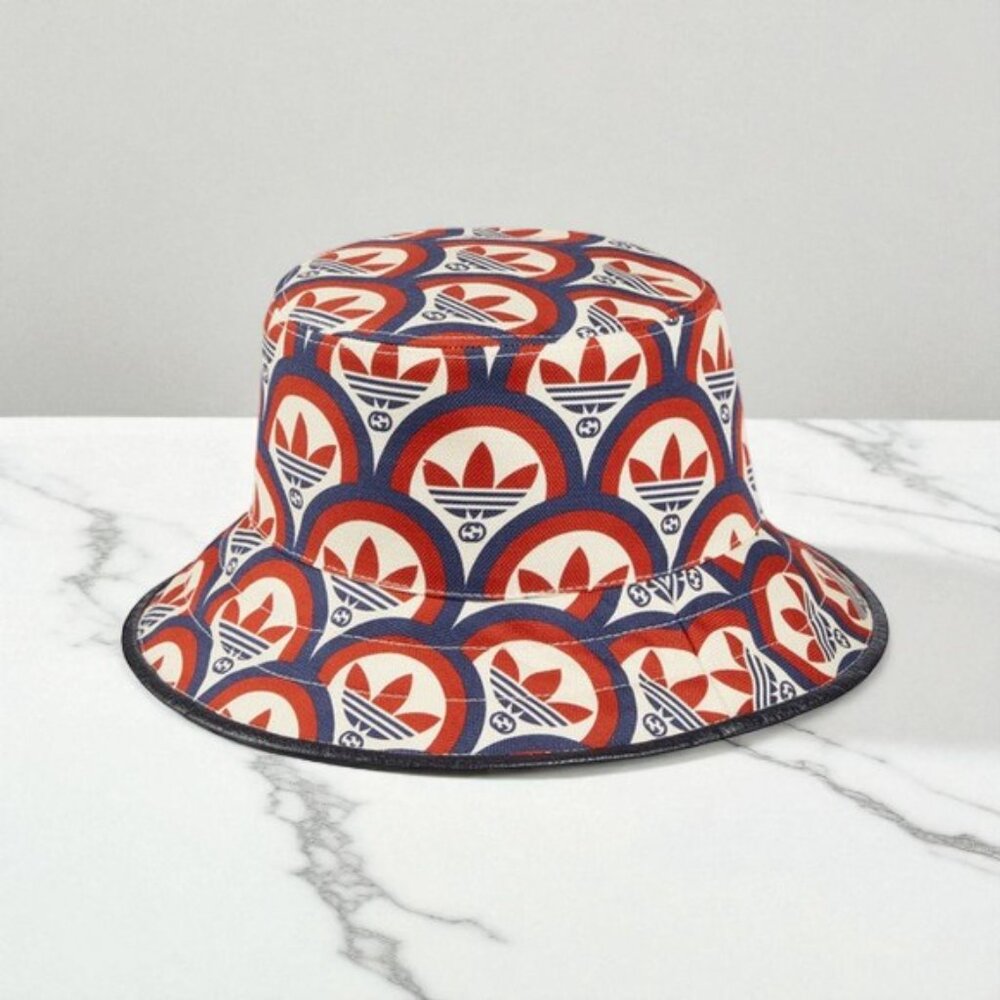 NWT Gucci x Adidas Bucket Hat Red/Blue Size M - Picture 1 of 4